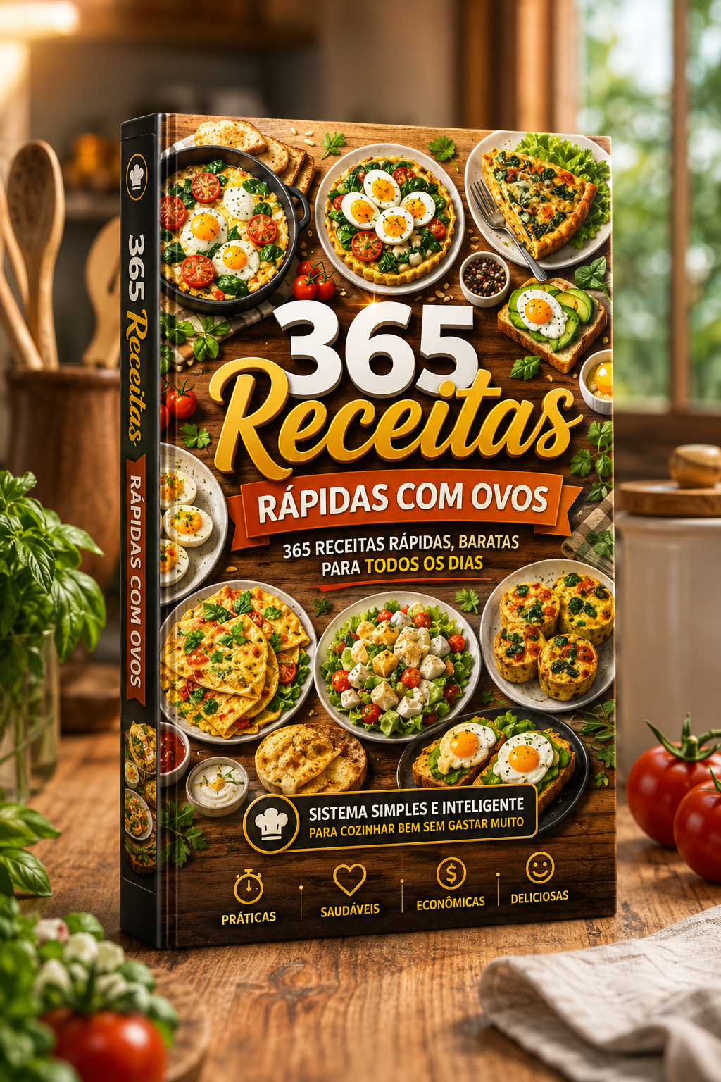 Capa do ebook 365 Receitas Rápidas com Ovos
