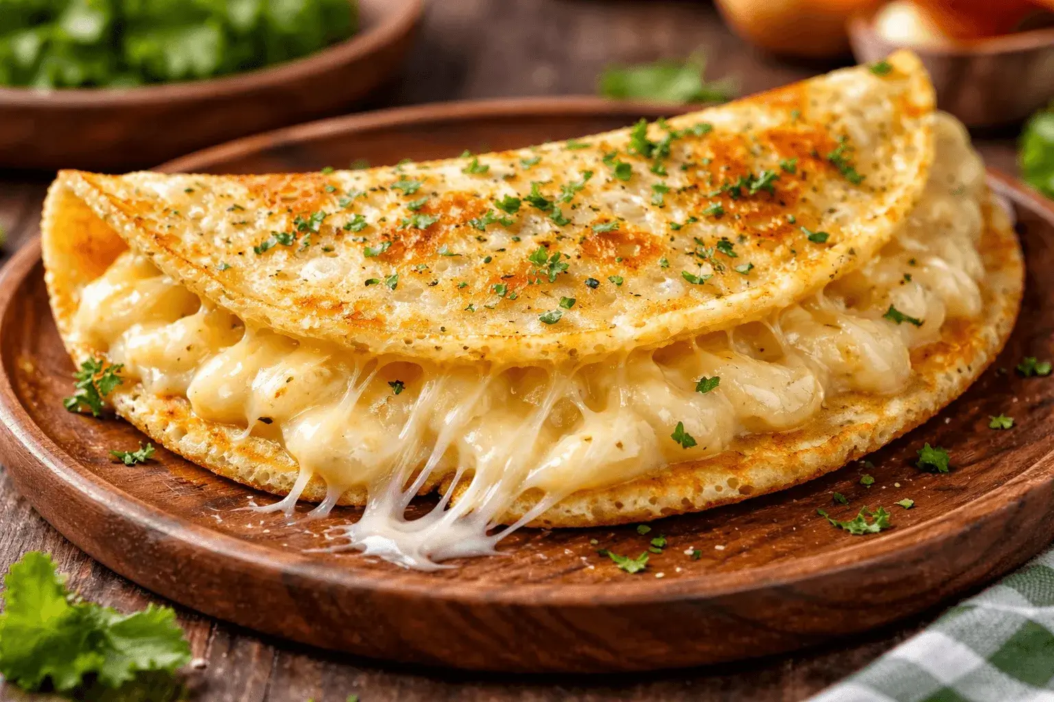 Crepioca recheada de queijo minas